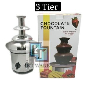 KT WARE 3 tier 4 Tiers Electric Chocolate Fountain maker machine Sauce chocolate mesin