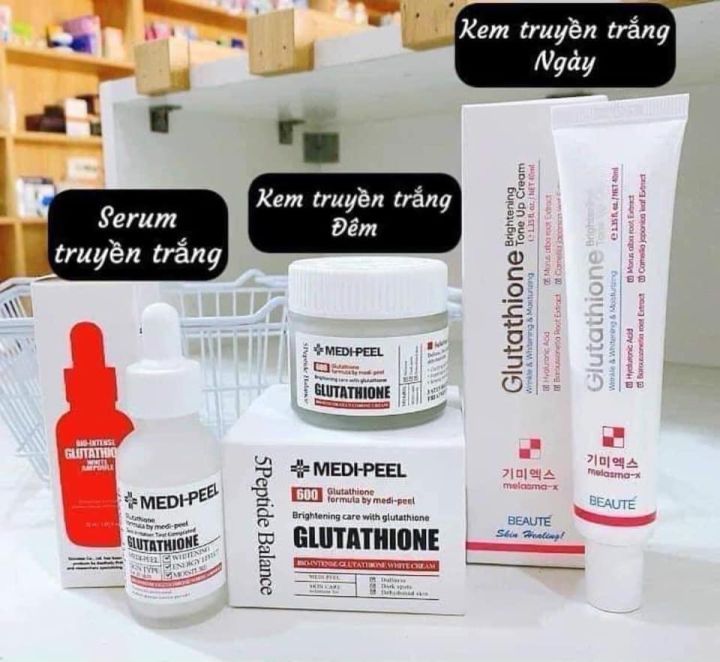 glutathione 600 kem dng trng Medi Peel White Cream hp 50g - t store Kem dng trng da GLUTATHIONE