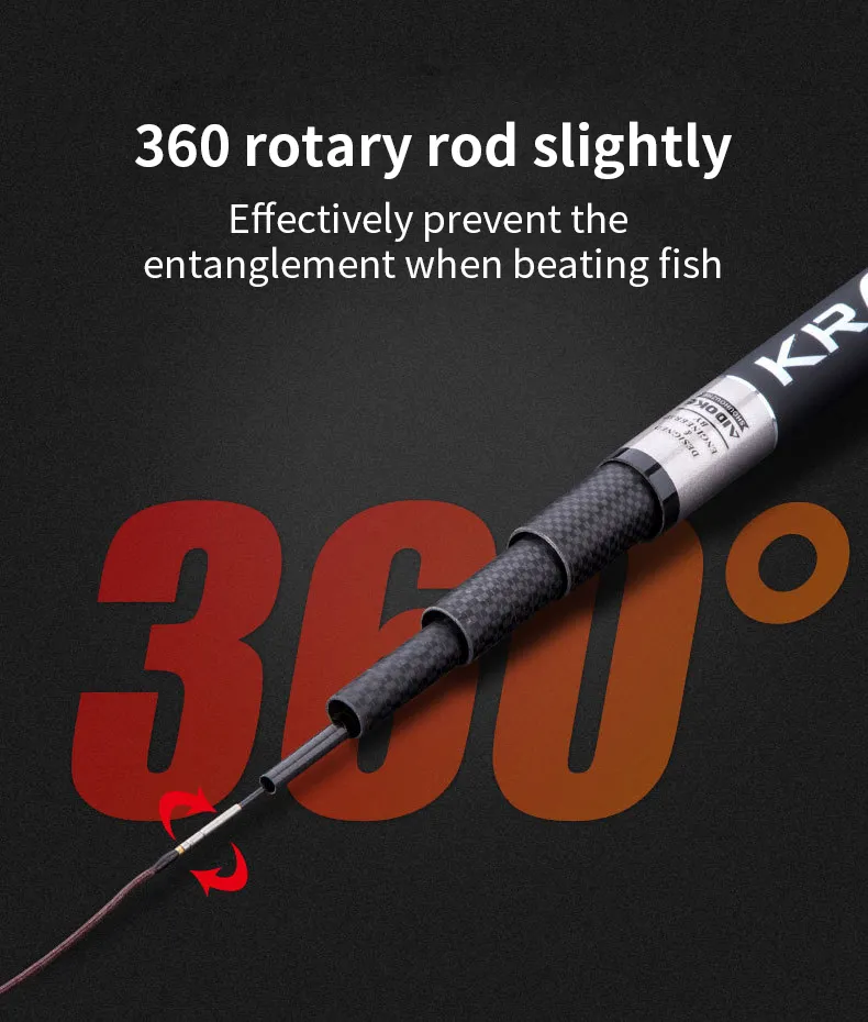  HIOD Carbon Material Fishing Rod Size 3.6-6.3m