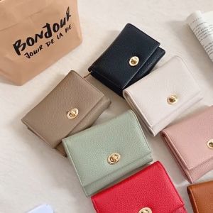 High Quality PU Leather Wallet For Woman Elegant Classic Students Coin Purse Card Holder Cash Trifold Wallets