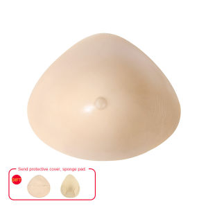 ONEFENG Light Weight Silicone Prosthesis Breast Form Triangular Shape Backside Deep Concave for Breast Cancer Women Mastectomy
