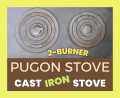 Pugon Lutuan ▪️ Cast Iron ▪️ Detachable Plate Pugon Rings ▪️ Pundido ▪️ Stove Kalan - Two Burner. 