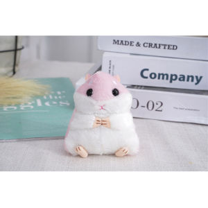 1 cái dễ thương hamster móc khóa vải nhung lông 10cm chuột thú nhồi bông búp bê mềm đồ chơi trang trí móc khóa túi