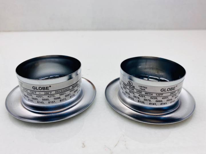 ESCUTCHEON PLATE for Fire Sprinkler Head PENDENT inch finish Chrome 1/2