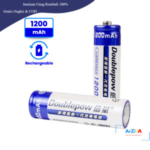 Doublepow Batu Baterai AA Rechargeable NiMH 1200mAh 2 PCS - No Color