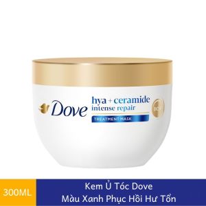 Kem ủ mặt nạ tóc Dove Hya NL059 dưỡng chuyên sâu hỗ trợ phục hồi hư tổn ngăn gãy rụng 300ml