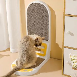Cat Scratching Board with Ball Toys Practical Home Decor Grind Paw Corrugated Paper for Indoor Cats Standing Scratching