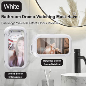 Drill Free Wall Mounted Phone Holder Peel and Stick with Strong Adhesion for Bathroom Kitchen
