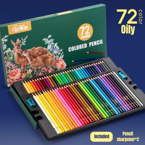 72pcs Color Pencil Oily Color Pen Sketch Pencil Set Iron Box Painting Drawing Color Pencils Set
