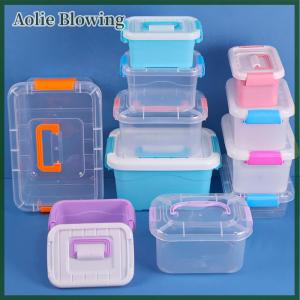 Aolie PP Plastic Storage Box With Lid Portable Kids Toys Student Stationery Jewelry Storage Case Container Cosmetics Sorting Box