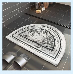 HOMEDECOR พรมเช็ดเท้า ยุโรป cashmere ขนาด 50x80 ซม. ซับยางกันลื่น พรมขนนุ่ม ซึมซับน้ำได้ดี พรมดักฝุ่น พรมหน้าห้องน้ำ พรม ห้องน้ำ carpet europe เสื่อ