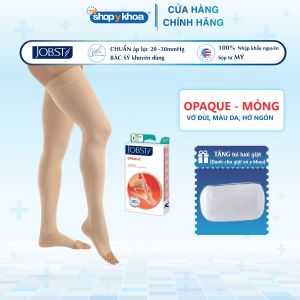 [CÓ QUÀ TẶNG] Vớ Y Khoa JOBST Opaque Đùi Màu Da Hở Ngón Suy Giãn Tĩnh Mạch Áp Lực 20-30mmHg (Tất Y Khoa)