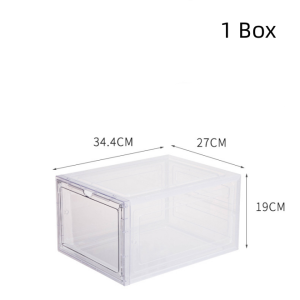 Shoe Box Acrylic Magnetic Clear Storage Stackable Organizer Acrylic Display Case Large Space Sneaker Container Storage Shoe Box