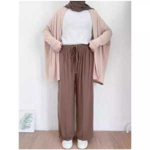 TUNIK BASIC PANJANG WANITA SIZE L XL