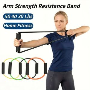 PAZNUL Portable Arm Strength Trainer Elastic 50 40 30 Lbs Exercise Resistance Rope Professional Anti-slip Resistance Band For Home Fitness
