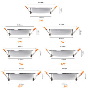 Commercial Grade LED Downlight High Brightness Recessed Ceiling Panel Light AC 85 265V Non Dimmable 220V Dimmable Super Thin Indoor Lighting For Studio Meeting