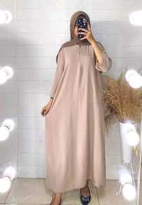 Amily dress kringkel cantik serta adem   DASTER CRINCLE POLOS MODEL TANGAN 3/4