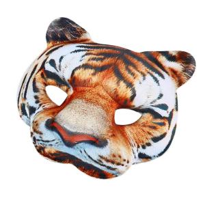 Leopard Mask 3D Animal Face MaskTigre Mask Half Face Mask Halloween Animal Cosplay Costumes Props for Women Men Gifts