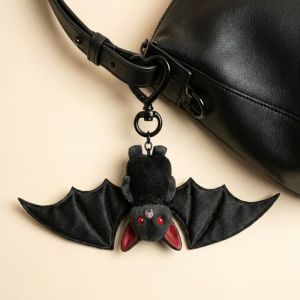 1pc Bat Plushie Hanger Keychain for Backpack Bag Handbag Purse Car Keys Decoration Gifts for Couples Men and Women