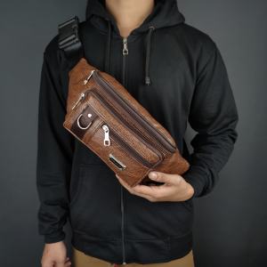 Tas Selempang Bahu Tas Pinggang Kulit PU Polo Amstar Waistbag