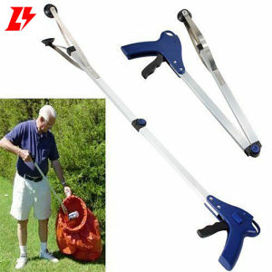 【in stock】81cm Garbage Pick up Stick Tool Folding Aluminum Alloy Long Arm Grabber Reacher Claw Clip Cleaning tool Sanitation Workers