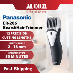 [New Arrival] PANASONIC Beard / Hair Trimmer ER206 AC Rechargeable Quick Adjust Dial and Cord / Cordless Operation