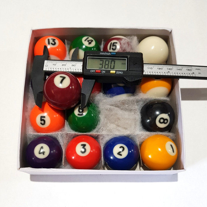 Bola kecil 38 mm Mini Pool Billiard Ball Set 16 pcs Bola Biliar mainan