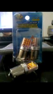 Lampu sein/mundur LED 18 titik model bayonet 1156 (1 titik) - (Harga tertera sepasang)