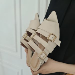 Leora Veddira - Bloomberg - Sandal Hak Mules Big Size Jumbo - BIG SIZE JUMBO - Hak 3 cm - BS Heel Mules - SANDAL BIG SIZE JUMBO - Sepatu Big SIze Jumbo - Sandal Big Size Jumbo Wanita - Sendal Dewasa Perempuan