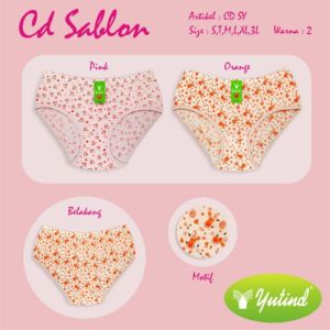 (BISA COD) CELANA DALAM WANITA MERK YUTIND SABLON MOTIF (isi 1pcs cd)