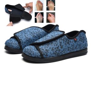 Lesvago Women Men comfy Edema Diabetic shoes Extra Wide width Adjustable velcro Closure for fat swollen feet pregnant women Size 34-43