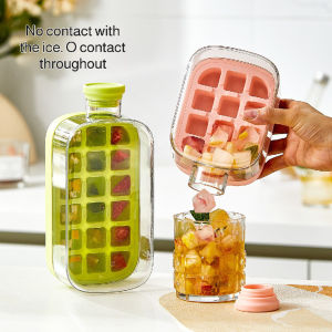 Two-In-One Ice Cube Mold 2 In 1 Ice Cube Molds Portable Ice Ball Maker Bottle Ice Cube Bottle DIY Ice Jelly Mold Cover Summer Cooling Supplies