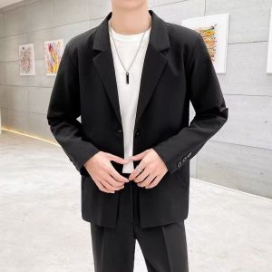 MOLAN Áo khoác nam người đàn ông phù hợp với Ngắn Đẹp trai của người đàn ông xu hướng ánh sáng trưởng thành phong cách áo kinh doanh giản dị cao cấp tay áo dài áo vest