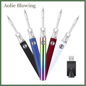 Aolie 1 Set USB 5W Electric Soldering Iron Rechargeable And Temperature Adjustment Welding Repair Tool Cordless Soldering Iron Tool Pen