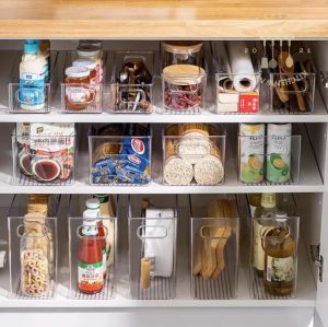 Classy Luxe Kitchen Transparent Desktop Storage Box Drawer Storage Box Sundries Cabinet Storage Basket Acrylic Transparent Organizer Box