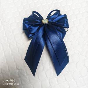 เน็ตผม เน็ตผมโบว์ โบว์ติดผม (กิ๊บสปริง) พร้อมเน็ตผม ริบบิ้นผ้าใหมซาติน งานDIY พร้อมส่ง