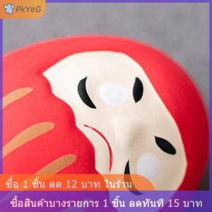 [COD] PkYeG รูปปั้นดารุมะเซรามิกญี่ปุ่นแก้วน้ำดารุมะงานฝีมือโชคดีของตกแต่งภูมิทัศน์ตุ๊กตาดารุมะของขวัญตกแต่งบ้าน
