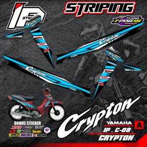 (cod) striping CRYPTON - sticker striping variasi list yamaha CRYPTON ip.C-08 design ip sticker
