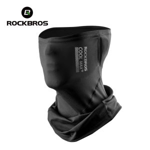 ROCKBROS Cycling Face Mask Breathable COOLMAX Fabric Face Cover UV Protection Sweat Absorption Ear Hanging Balaclava