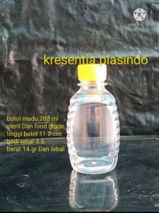 botol madu 100 ml steril food grade tebal isi 100 pcs as