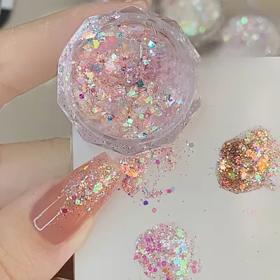Nhũ kim tuyến đẹp lung linh vảy cá kim tuyến trang trí móng - phụ kiện trang trí nail