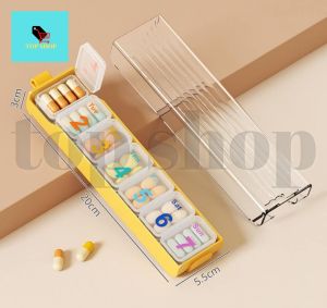 TOP SHOP 1pcs Medicine Box Portable Storage Box Sealed Tablets 7 Days A Week Pill Box 4colors