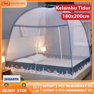 (dalam stok dikirim dari jakarta) 1.8mx2m Tirai Lipat / Kelambu Anti NyamukKelambu tenda Jumbo Kelambu Lipat tanpa alas Kelambu tenda dua pintu selambu lipat selambu anak tenda bedcover