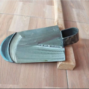 Cangkul pacul terek oval bahan baja putih gratis gagang cangkul