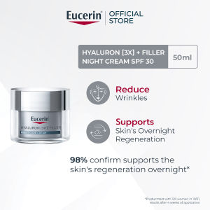 Eucerin Hyaluron [3X]+ Filler Night Cream 50ml  Anti Aging  Fine Lines  Wrinkle  Hyaluronic Acid  Derma Skincare