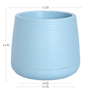 กระถาง กระถางต้นไม้ มินิมอล เบลล่า ขนาด 5 นิ้ว สีฟ้าพาสเทล 10 ใบ ชิ้น อัน
