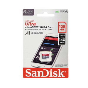 Thẻ nhớ MicroSDXC SanDisk Ultra A1 128GB Class 10 U1 tốc độ 140MB/s (Đỏ) Nhat Tin Authorised Store