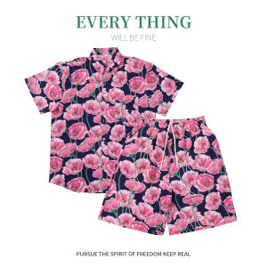 ชุดเซทสงกรานต์ ชุดเซทฮาวาย ชุดเที่ยวทะเล 1 ชุด 2 ชิ้น เสื้อ+กางเกง ใส่ได้ทั้งผู้หญิและผู้ชาย SE25002