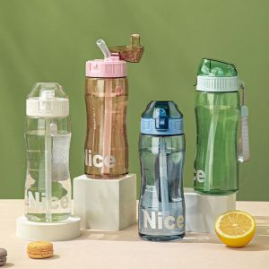 Botol Minum Tali Sedotan Pengunci Flip On Ekslusif Kapasitas 650ml ZY 1820