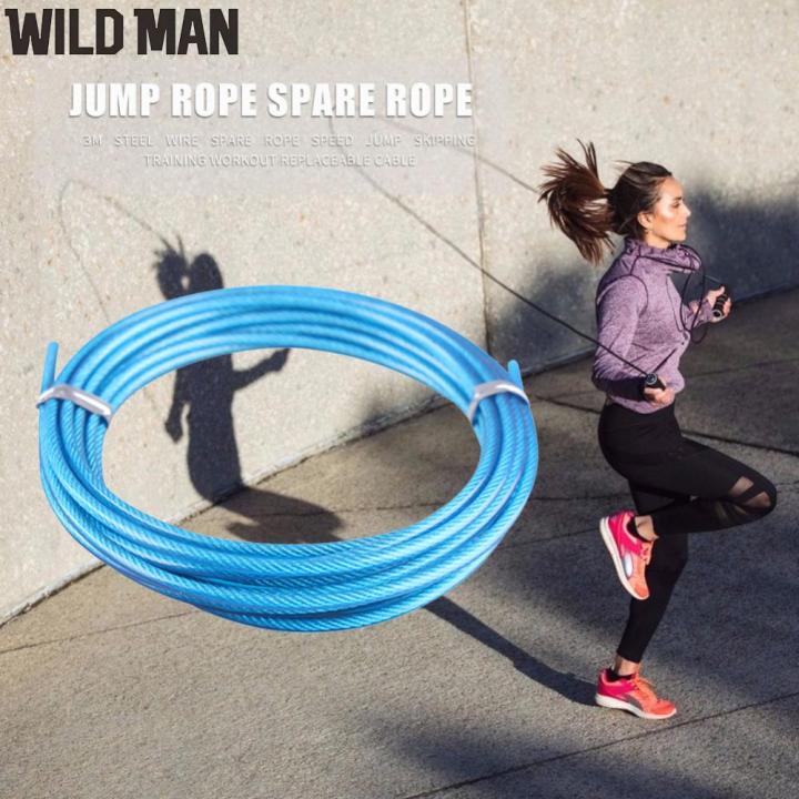 3m Spare Rope Speed Jump Skipping Workout Training Replaceable Steel ...